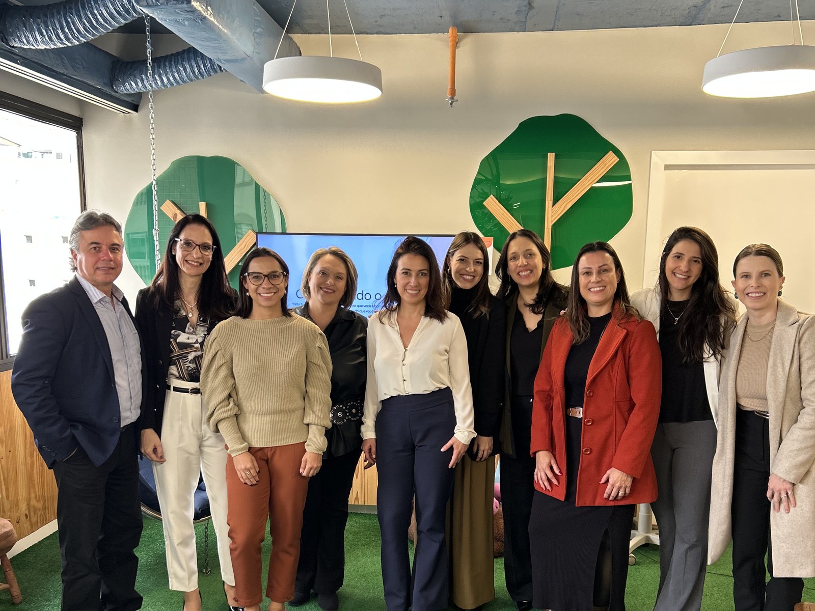 Equipe completa da Família no Dentista reunida na clínica em Vila Olímpia